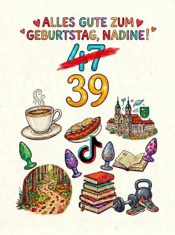 Geburtstagskarte für Nadine